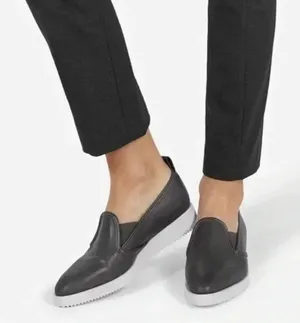 Everlane The Leather Street Shoe Black Leather Slip-On Loafers Minimalist thumbnail 1