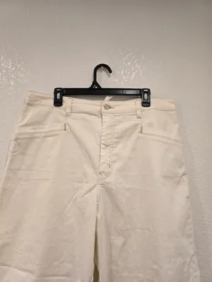 We The Free Wide Leg Crop Pants Cream Size 35 thumbnail 5