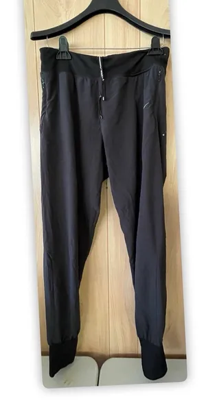 Nike Dri-FIT Womens Black Jogger Pants Small S Athletic Running Zip Pocket thumbnail 1