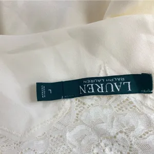 Ralph Lauren Ivory Satin & Lace Sleep Slip Dress L thumbnail 4