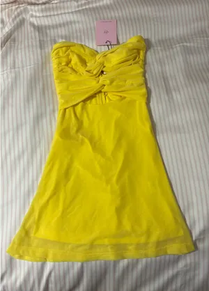Hello Molly Mini Dress Yellow thumbnail 1