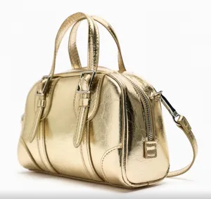 ZARA Buckled Gold Purse thumbnail 1