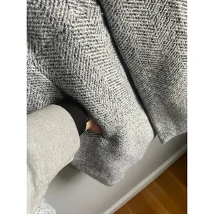 Vici Grey‎ Tweed Car Coat Pockets Minimalist Small Lined Peacoat Neutral Classic thumbnail 6