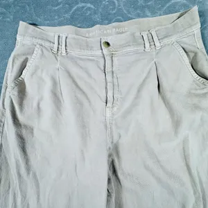 American Eagle Women 18 Super High Rise Wide Leg Baggy Pants Pleats Drape Hippie thumbnail 9