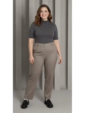 Wet Seal Trousers Sz L Taupe Brown Sparkle Tweed Straight Leg Pants Y2K Vintage thumbnail 7