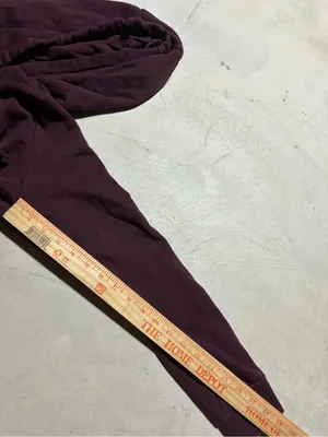 Nike Burgundy Pullover Hoodie with White Logo medium thumbnail 3