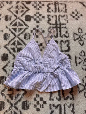 Amazon Blue Striped Short & Tank Set thumbnail 4