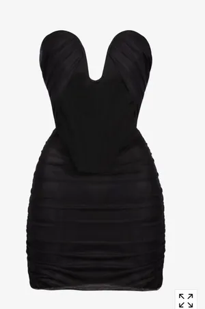 Heiress Beverly Hills Black Plunge Corset Dress thumbnail 4