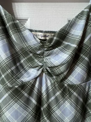 Born to be spoiled plaid dress with slip (fits medium or small) thumbnail 2