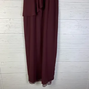 Forever New maroon wrapped strappy dress front slit size 8 thumbnail 7