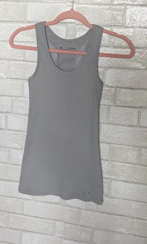 Under Armour Women's Grey Ribbed Tank Top thumbnail 1