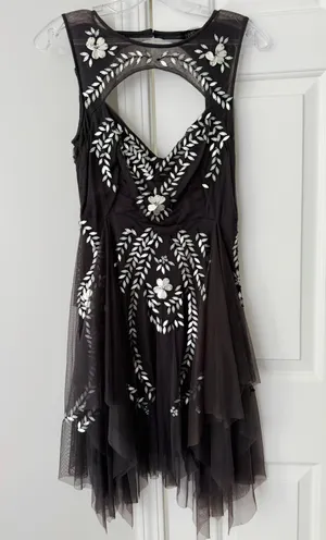 Free People Embellished Tulle Mini Dress, Size S thumbnail 1