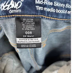 Mossimo Skinny Boot Jeans Women Size 2 Blue Mid Rise Distressed Ripped Knee Y2K‎ thumbnail 7