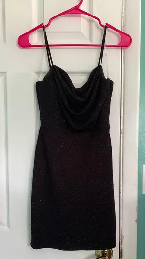Sparkly Black Homecoming Dress thumbnail 1