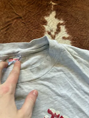 Eskimo Joes Stillwater OK vintage 90's shirt size medium / large men's tag was cut off Boxy fit! Hanes Beefy tee thumbnail 3