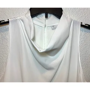 Women's ASOS Draped Cowl Neck Sleeveless Lightweight Summer Blouse White Size 8 thumbnail 2