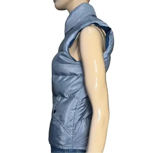 Miller Vintage Women’s Size XS Denim Blue Goose Down Snap Up Puffer Vest thumbnail 4