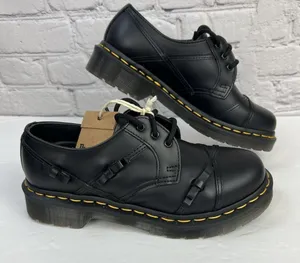 Dr.‎ Martens 1461 Bow Oxford Women's Black Smooth Leather Lace Up Shoes Size 6 thumbnail 1