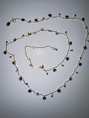 Gold Seashell and Diamond Belly Chain Silver thumbnail 2
