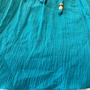 Fleurish Aqua Gauze Cotton Tank Top Y2K Boho Women Junior Sz S Crossback Straps thumbnail 3