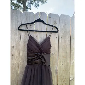 A.P.N.Y. Women's Brown Empire Waist Brown Gold Size 12 Fall‎ Mesh Satin Fairy thumbnail 5