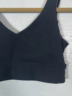 BuffBunny Collection Women M Black Strappy Sports Bra No Pads Athleisure Workout thumbnail 2