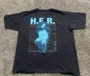 H.E.R. Black Graphic Tee Short Sleeve Size XL 0394 thumbnail 1