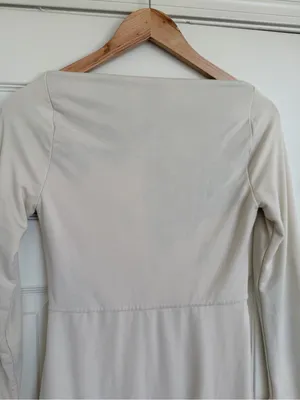 Oh Polly Amryn Ivory Off White Long Sleeve Mini Dress Sweetheart Neckline 10 thumbnail 6