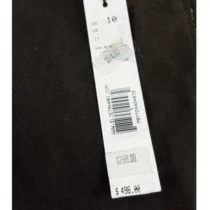 NWT Elie Tahari Dark Brown Suede Pencil Skirt 10 Kim‎ Midi Leather Luxe Academia thumbnail 6