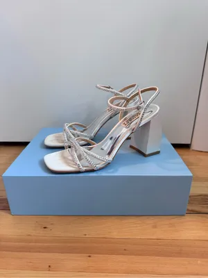 Badgley Mischka Brixley satin heel with rhinestones thumbnail 2