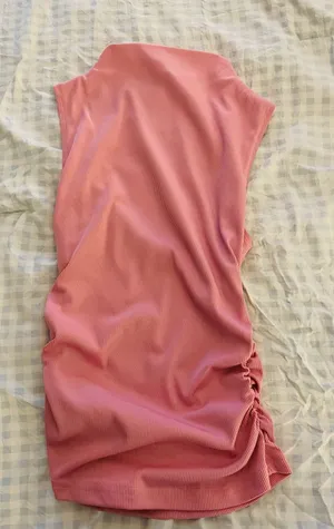 SheIn Pink mockneck tank top thumbnail 1
