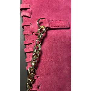 Nuciano Suede Fringe Crossbody‎ Pink Boho Western Festival Chain Strap Clutch thumbnail 10