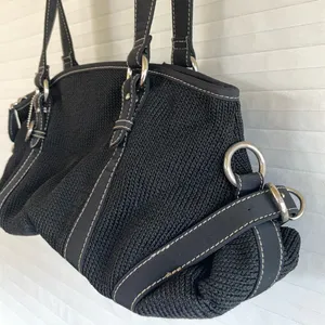 The Sak Black Knitted Baguette Purse thumbnail 4