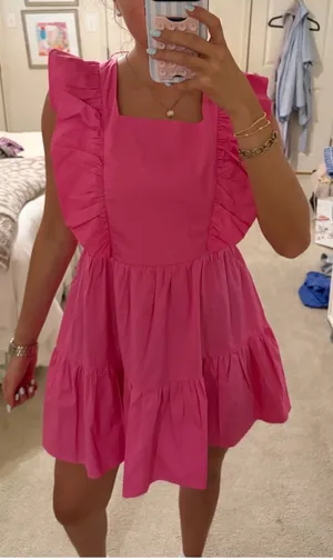 Deluc mini pink dress Size M thumbnail 1