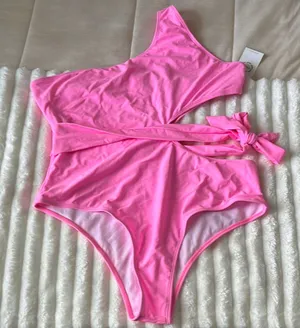 NWT Lillusory One-Shoulder Pink Swimsuit thumbnail 1