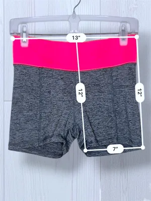 PRESTIGE Active Go-Dry Compression Shorts Heather Gray Pink Waistband Medium thumbnail 7
