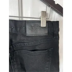 LRL Ralph Lauren LAUREN jeans company black jeans straight classic fit sz 8 wo thumbnail 5