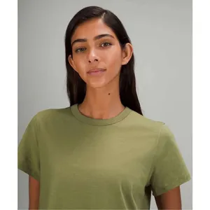 ✨ Lululemon Classic-Fit Cotton-Blend Bronze Green Sz Small T-Shirt✨ thumbnail 3