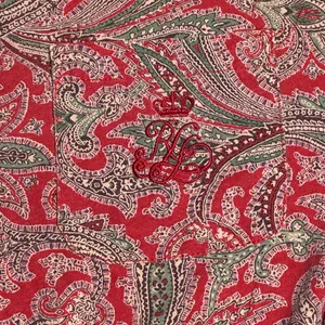 Lauren Ralph Lauren Paisley Red unisex pajama XL thumbnail 2