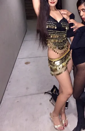 Dolls Kill cute sexy belly dancer backless dangling fringe coin chiffon gold Halloween costume thumbnail 6
