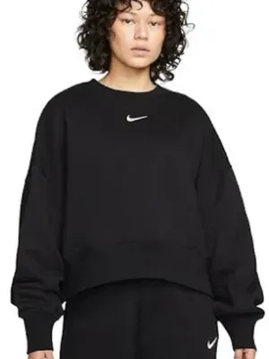 Nike Phoenix Fleece Over-Oversized Cropped Crewneck Sweatshirt Size Large NWOT thumbnail 1