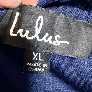 Lulus Navy Blue Pleated Halter Open Back Midi Dress XL Ruffle Trim Wedding Guest thumbnail 7