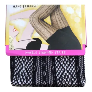 SPANX Star Power Center Stage Double Diamond Stripe Shaping Tights Black Size C thumbnail 9