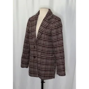 ABERCROMBIE & FITCH Heavyweight Wool Blend Blazer Coat Preppy Academia Small thumbnail 6