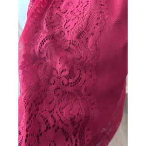 Holipick XXL Magenta Pink Flutter Sleeve Lace Overlay Off-Shoulder Maxi Dress thumbnail 4