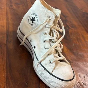 Converse Chuck Taylor All Star Platform High Top White Canvas Sneakers thumbnail 13