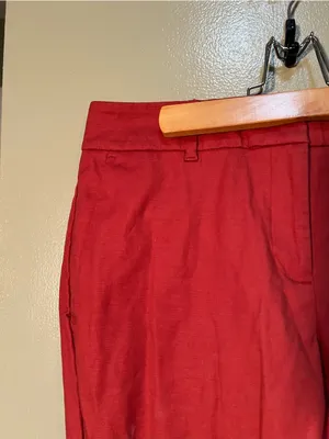 Ann Taylor Women's Size‎ 6 Skinny Dress Pant Burnt Red Orange Stretch Cotton thumbnail 4
