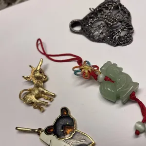 Lot Of 4 Animal Costume Pendants / Charms Variety Cat, Koala, Donkey, Rooster thumbnail 4