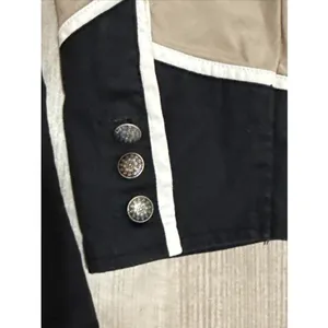 Vtg Cumberland Outfitters Tan Black White Color Block Western Shirt Womens-Lrg thumbnail 5