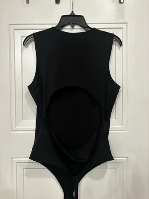 Black Bodysuit Express open back thumbnail 2